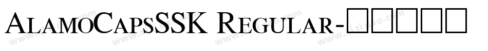 AlamoCapsSSK Regular字体转换